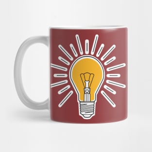 yellow light bulb Mug